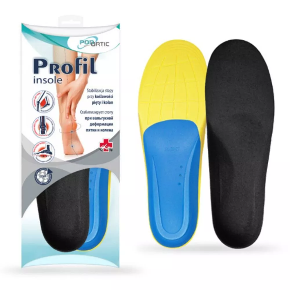 Profilinis ortopedinis vidpadis kulnams, čiurnai ir keliams PROFIL INSOLE
