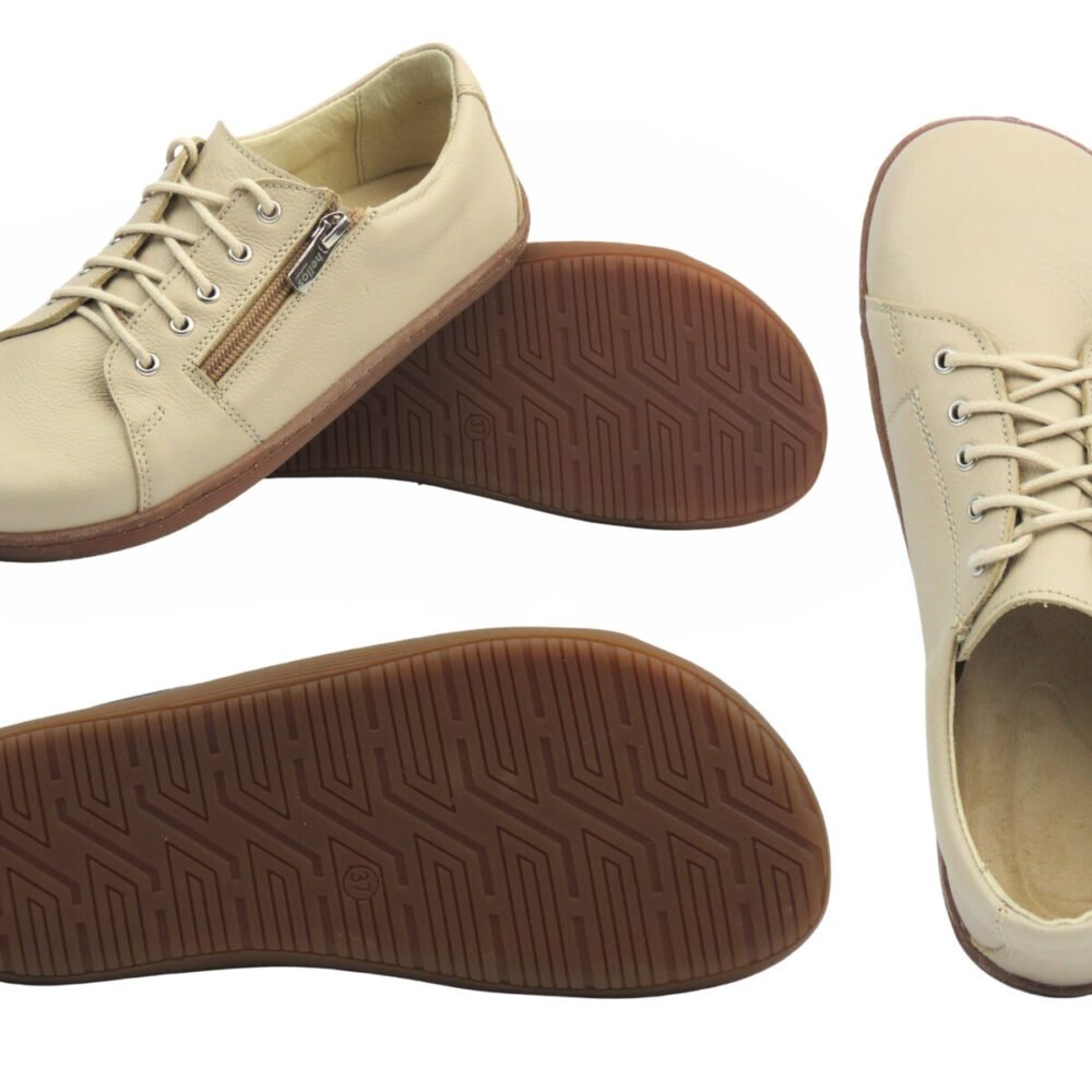 Barefoot batai moterims – natūrali oda – Helios Komfort 436 smėlio - Image 2