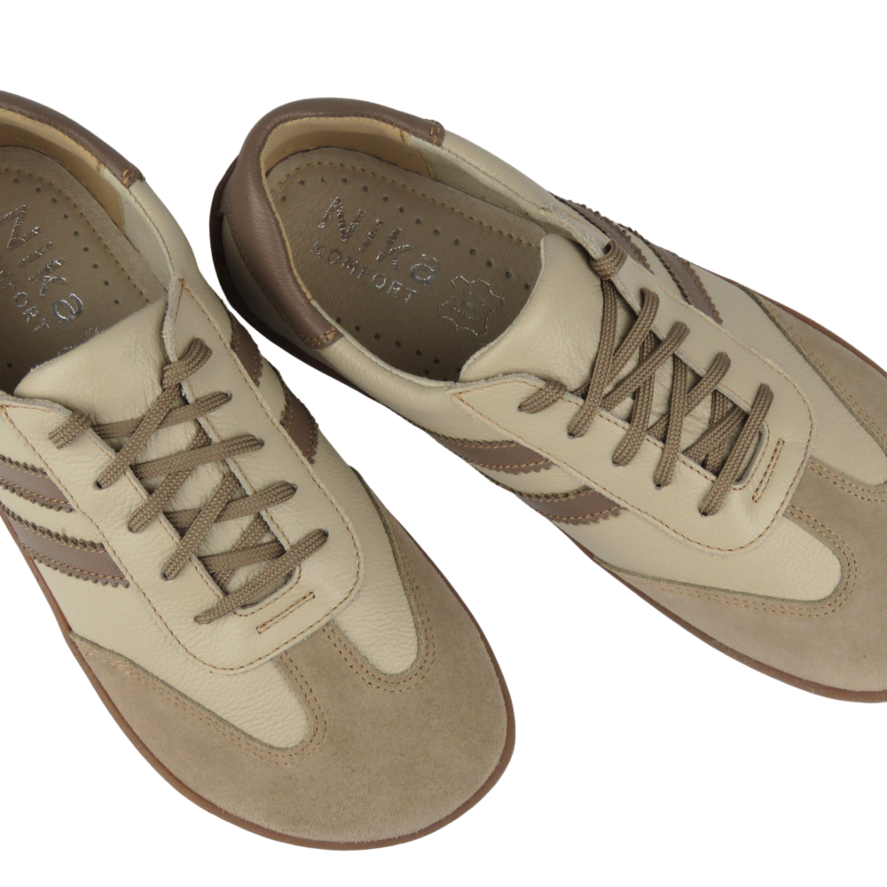 Barefoot batai moterims – natūrali oda – Nika Komfort 1444 Vanilla - Image 4
