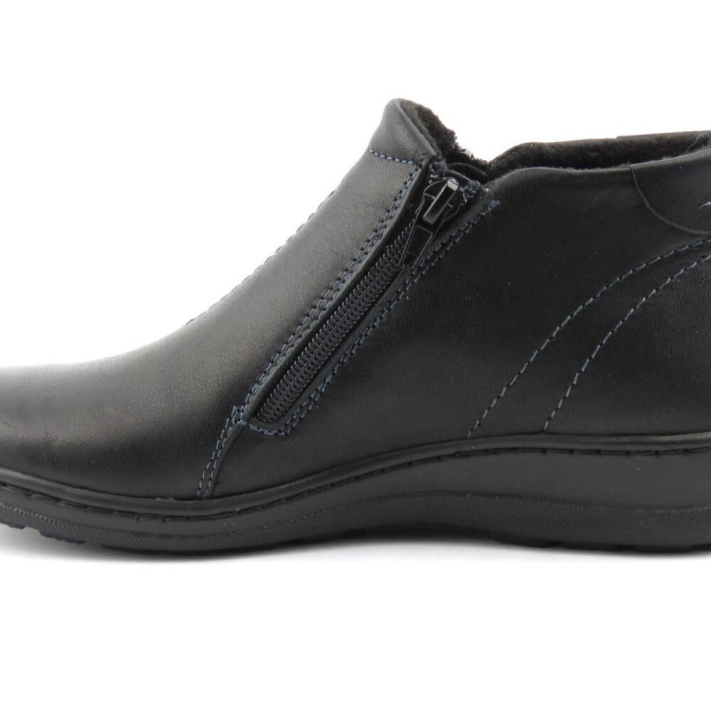 Patogūs aulinukai moterims – natūrali oda – Helios Komfort 642 Black - Image 2