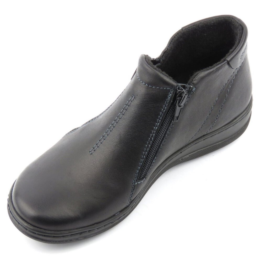 Patogūs aulinukai moterims – natūrali oda – Helios Komfort 642 Black - Image 4