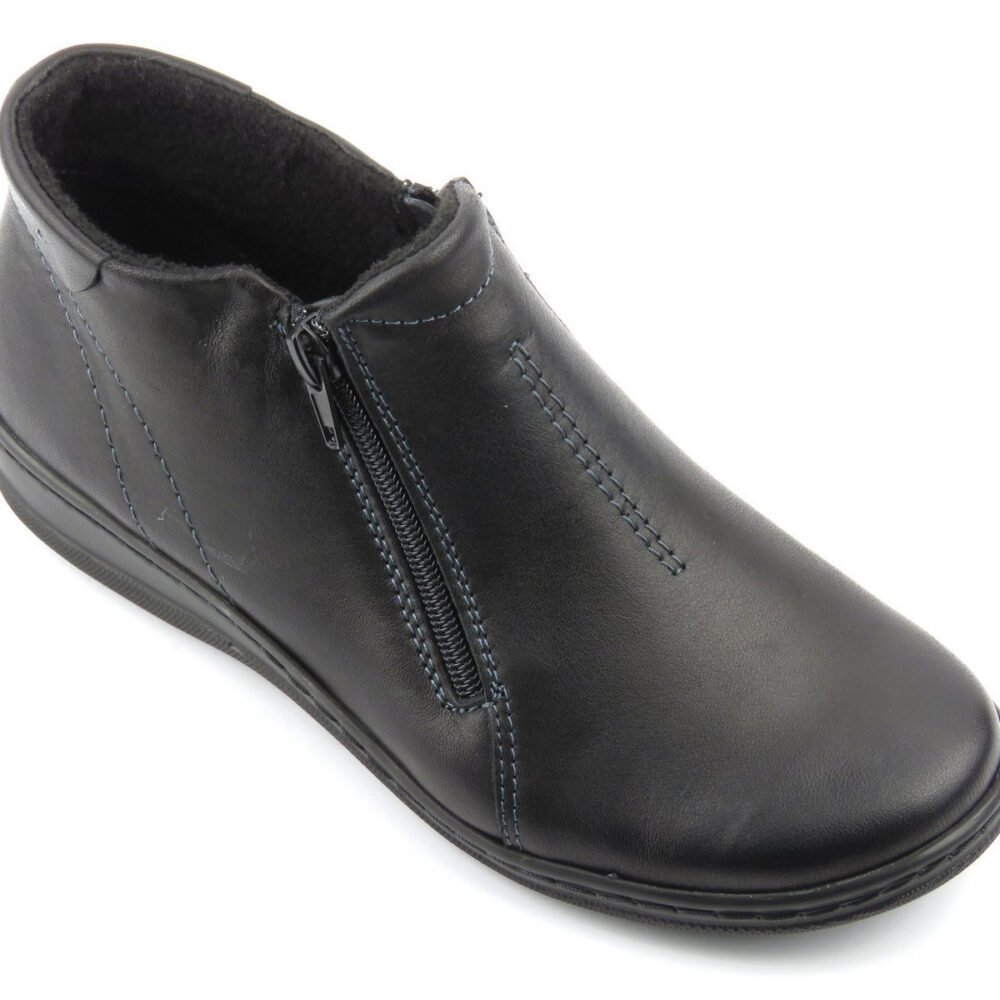 Patogūs aulinukai moterims – natūrali oda – Helios Komfort 642 Black - Image 3