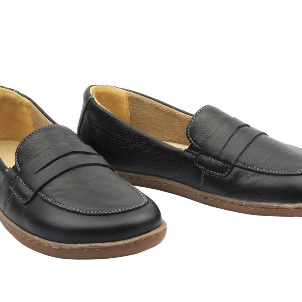 Barefoot batai moterims – natūrali oda – Helios Komfort 433 Juoda - Image 6