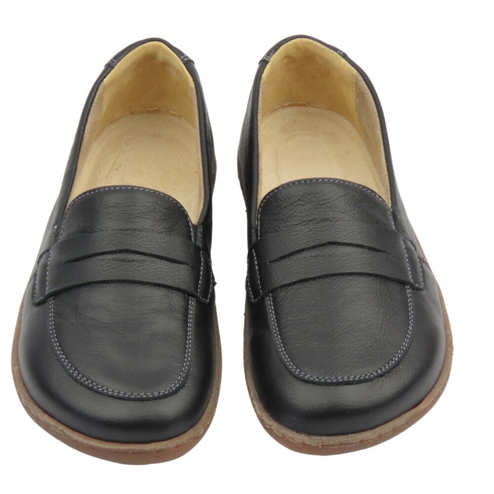 Barefoot batai moterims – natūrali oda – Helios Komfort 433 Juoda - Image 4