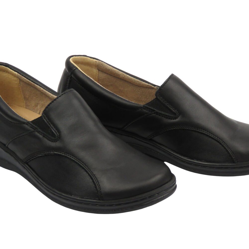 Patogūs bateliai moterims – natūrali oda – Helios Komfort 453 Black - Image 2