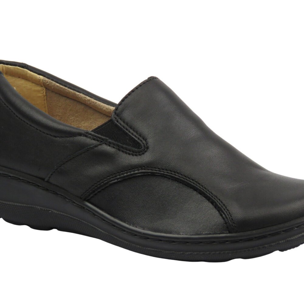 Patogūs bateliai moterims – natūrali oda – Helios Komfort 453 Black - Image 5