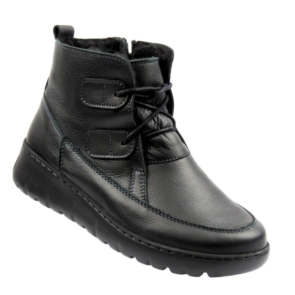 Patogūs batai moterims – natūrali oda – Helios Komfort 795 Juoda