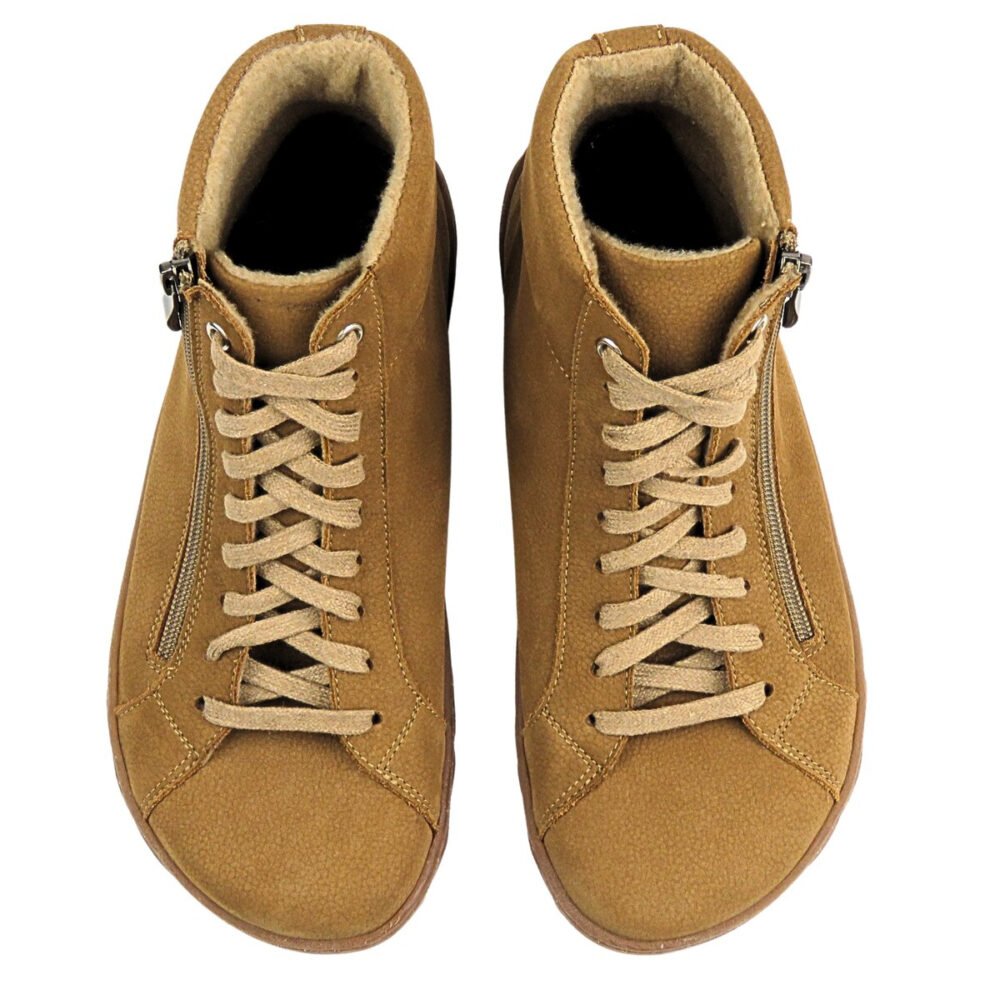 Barefoot batai moterims – natūrali oda – NIKA COMFORT 1443 Camel - Image 6