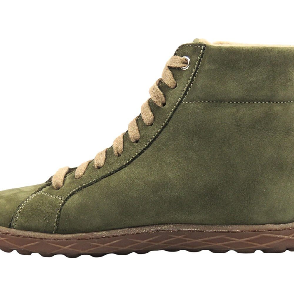 Barefoot batai moterims – natūrali oda – NIKA COMFORT 1443 Olive - Image 3