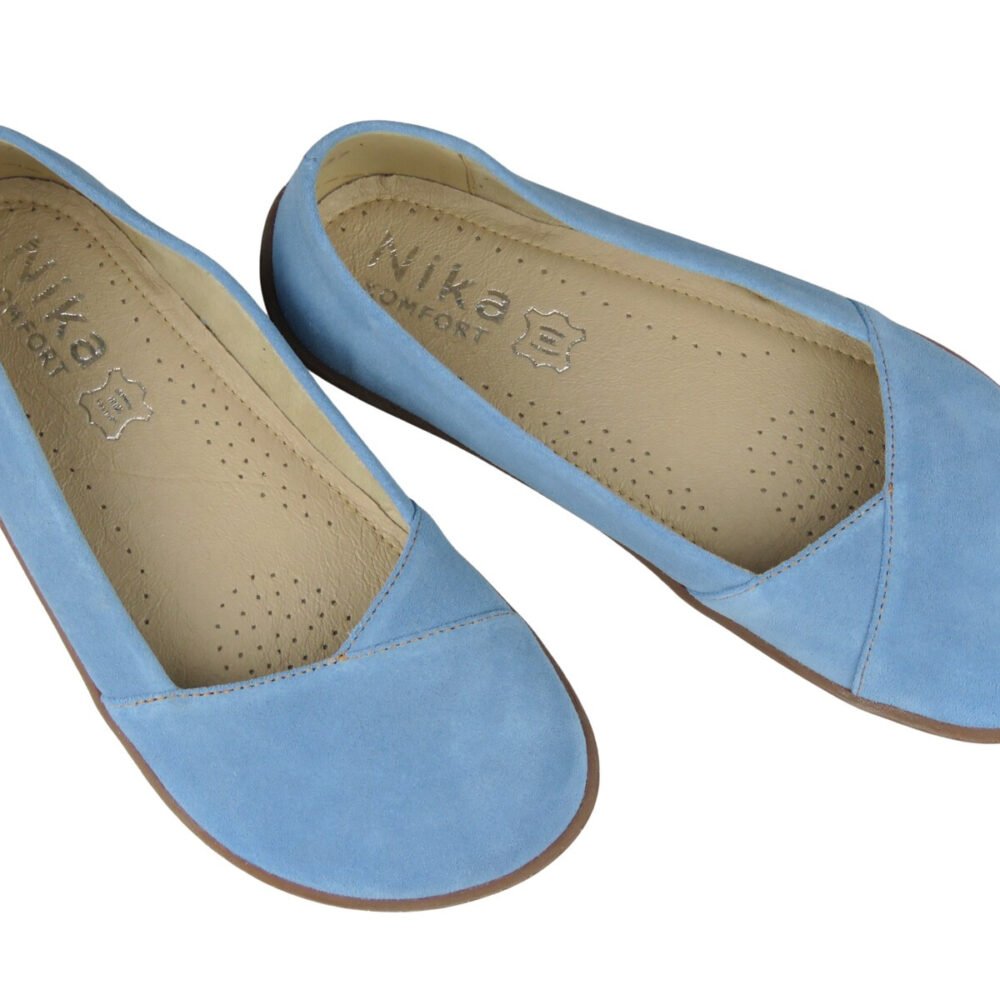 Minimalistiniai barefoot bateliai iš natūralios odos NIKA COMFORT 1451 Mėlyna - Image 2