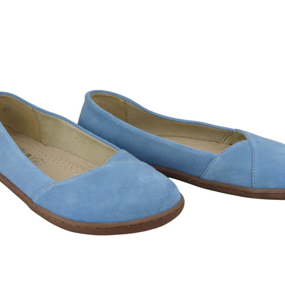 Minimalistiniai barefoot bateliai iš natūralios odos NIKA COMFORT 1451 Mėlyna - Image 3
