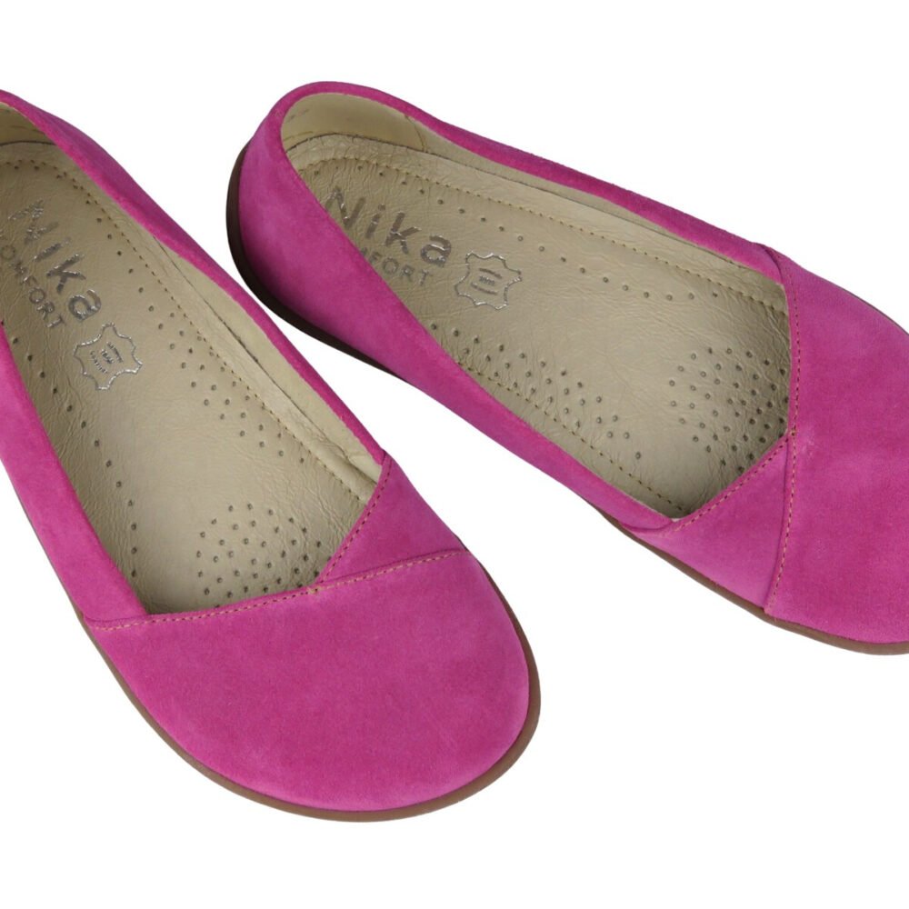 Minimalistiniai barefoot bateliai iš natūralios odos NIKA COMFORT 1451 Rožinė - Image 3
