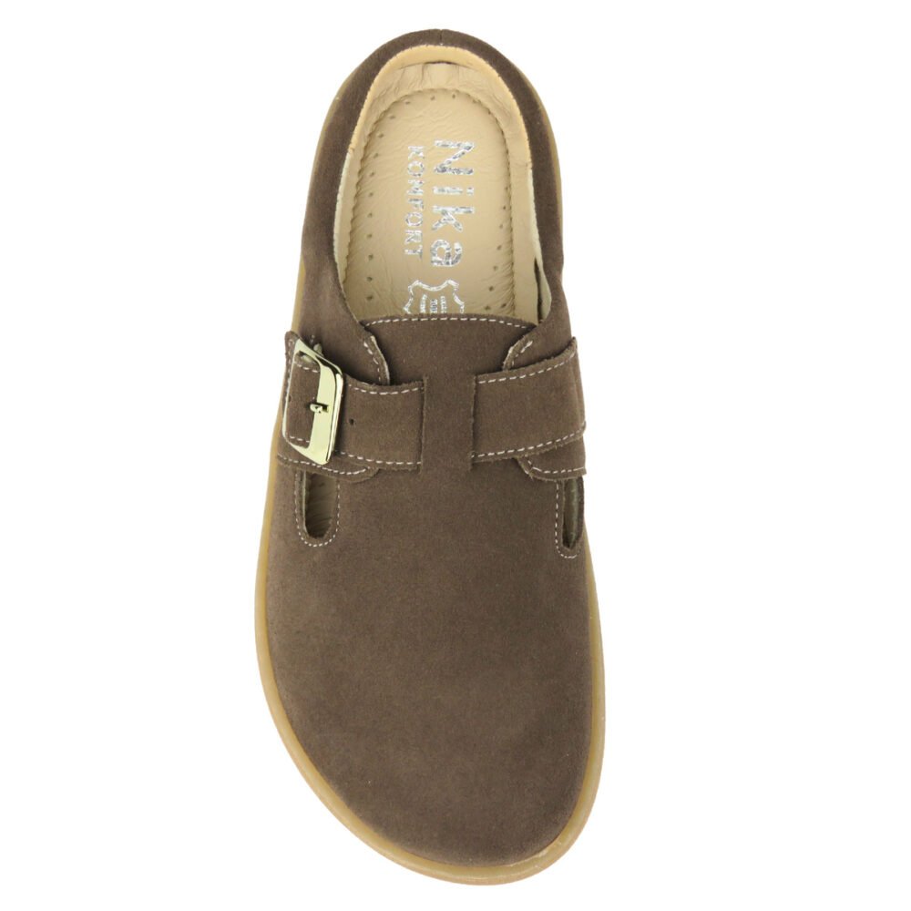 Premium odinės barefoot tipo šlepetės HELIOS KOMFORT 1471 rudos - Image 5