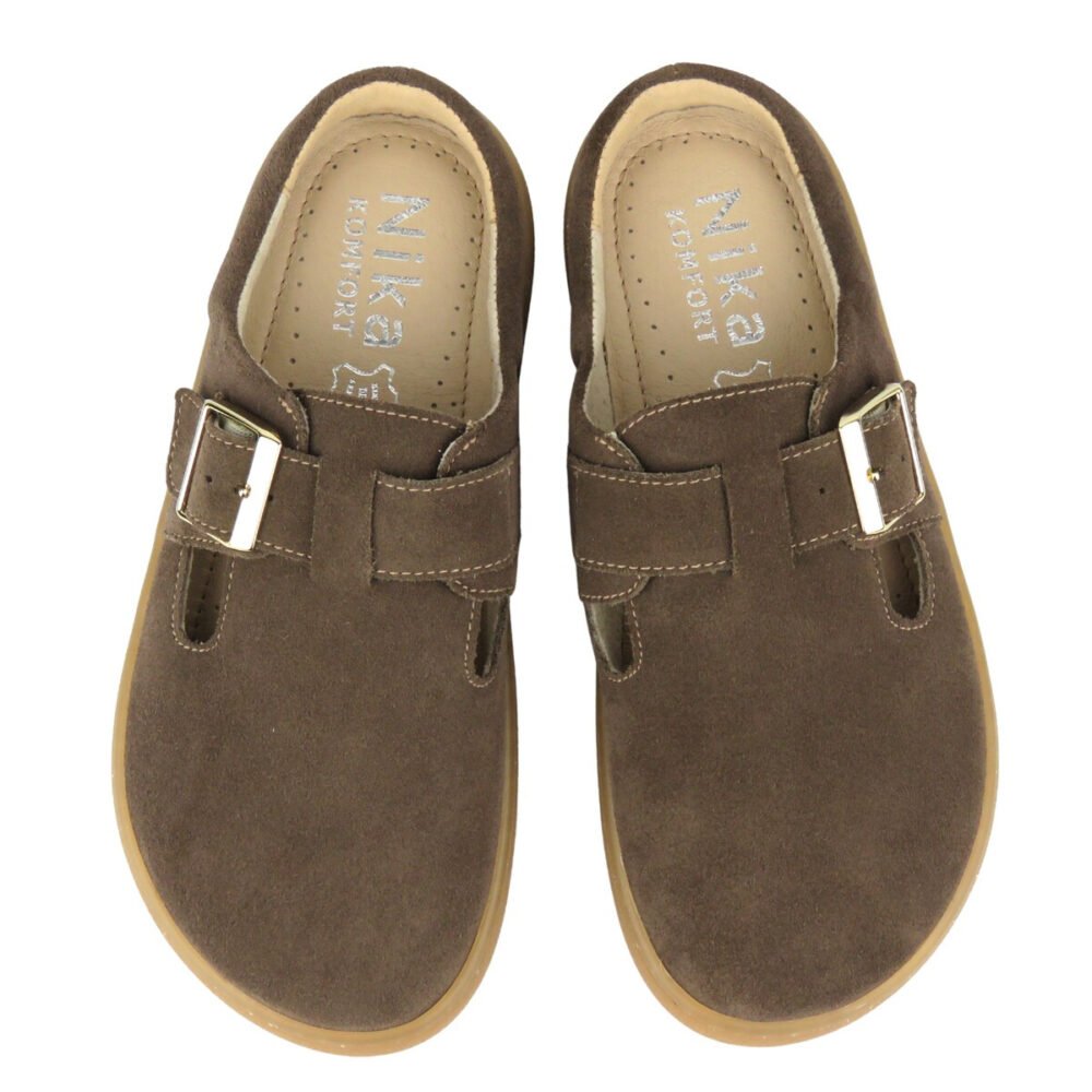 Premium odinės barefoot tipo šlepetės HELIOS KOMFORT 1471 rudos - Image 4