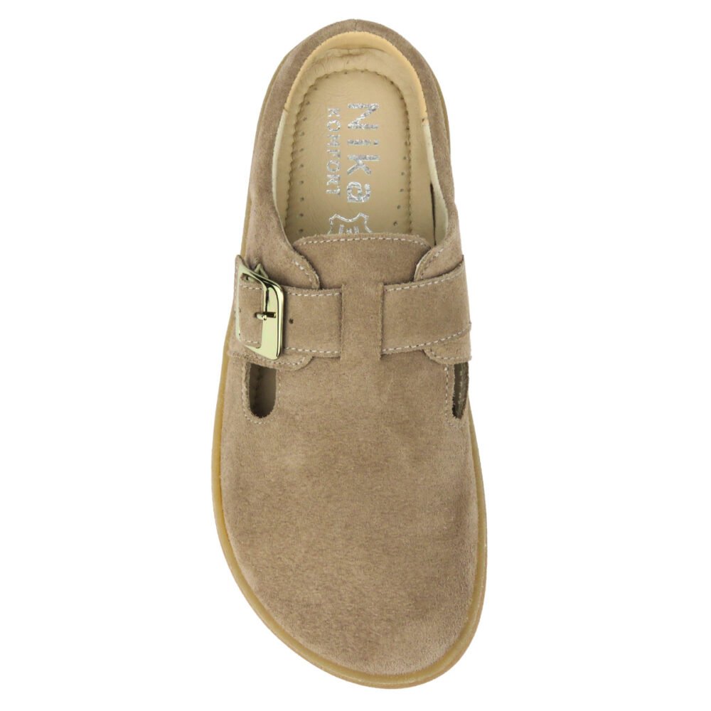 Premium odinės barefoot tipo šlepetės HELIOS KOMFORT 1471 šviesiai ruda - Image 4