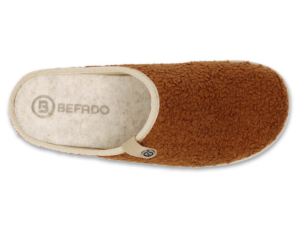 Moteriškos šiltos šlepetės BEFADO Teddy 155D213 – su išimamu veltinio vidpadžiu, rudos - Image 5