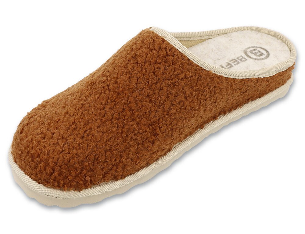 Moteriškos šiltos šlepetės BEFADO Teddy 155D213 – su išimamu veltinio vidpadžiu, rudos - Image 3