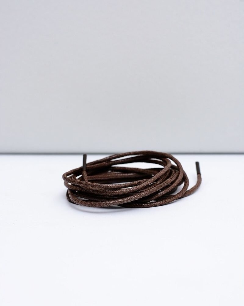 CORBBY ploni apvalūs vaškuoti batų raišteliai – rudi, 3 mm - Image 3